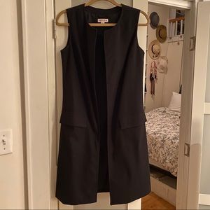 Long line black vest